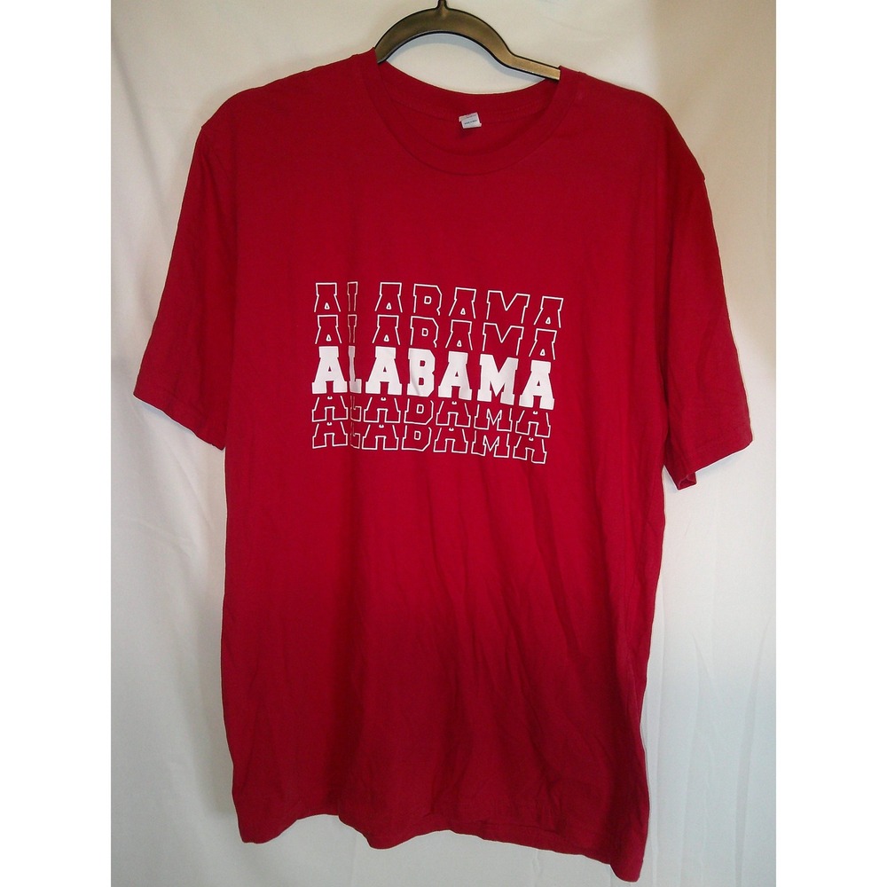Alabama Crimson Tide NCAA T-Shirt Mens Size L Red College‎ Football